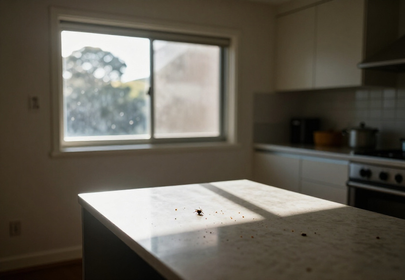 Bed bugs in a Freemans Reach apartment living room before control